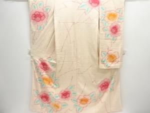 アンティーク　本総絞り　牡丹模様振袖